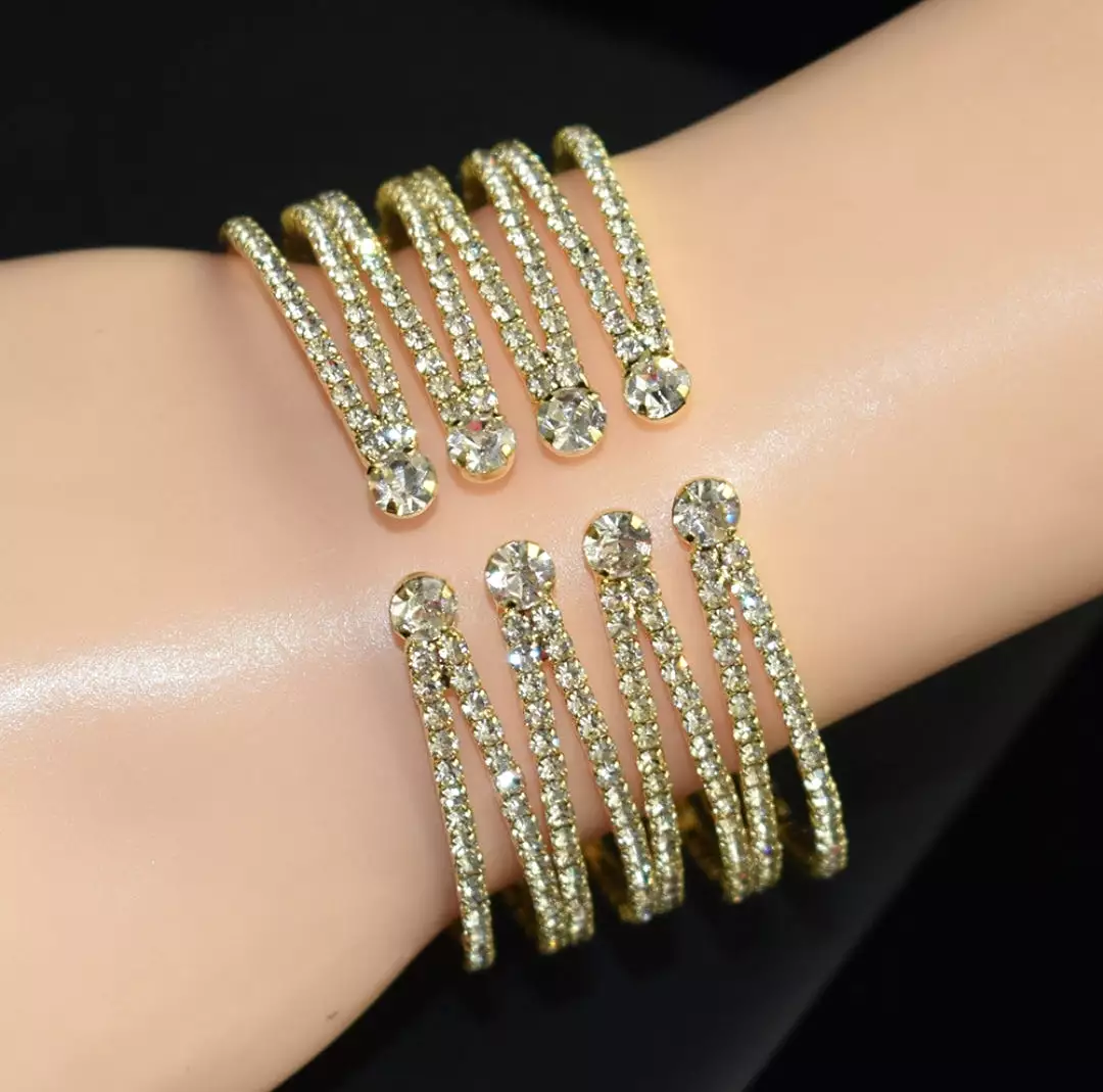 European Fashion New Crystal Women Opening Bracelet - SS470801727