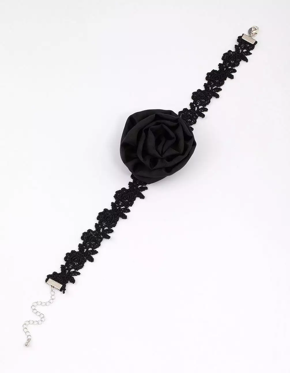 Fabric Black Multi Corsage Choker