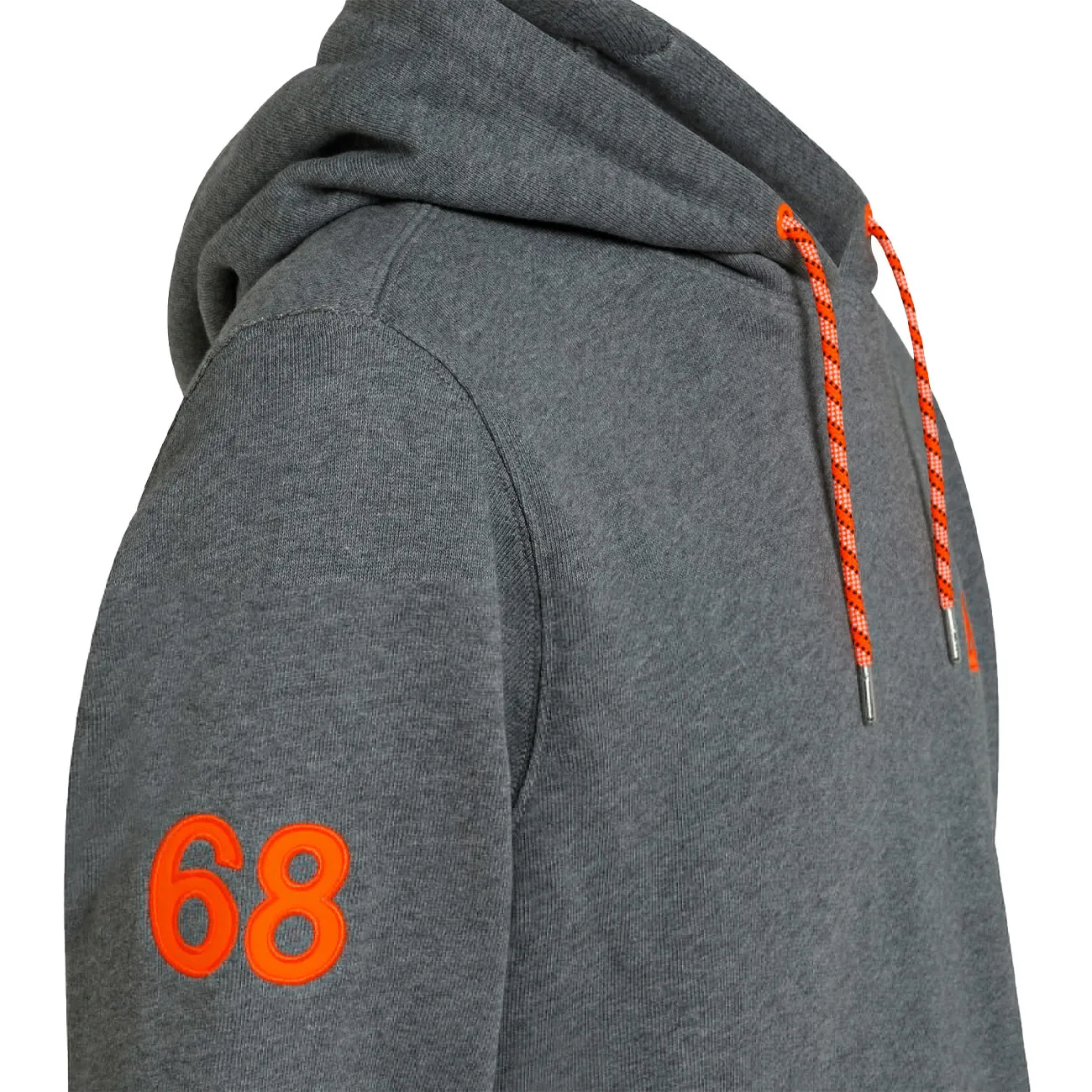 FELPA HOOD LOGO FLUO Uomo Grigio Medio