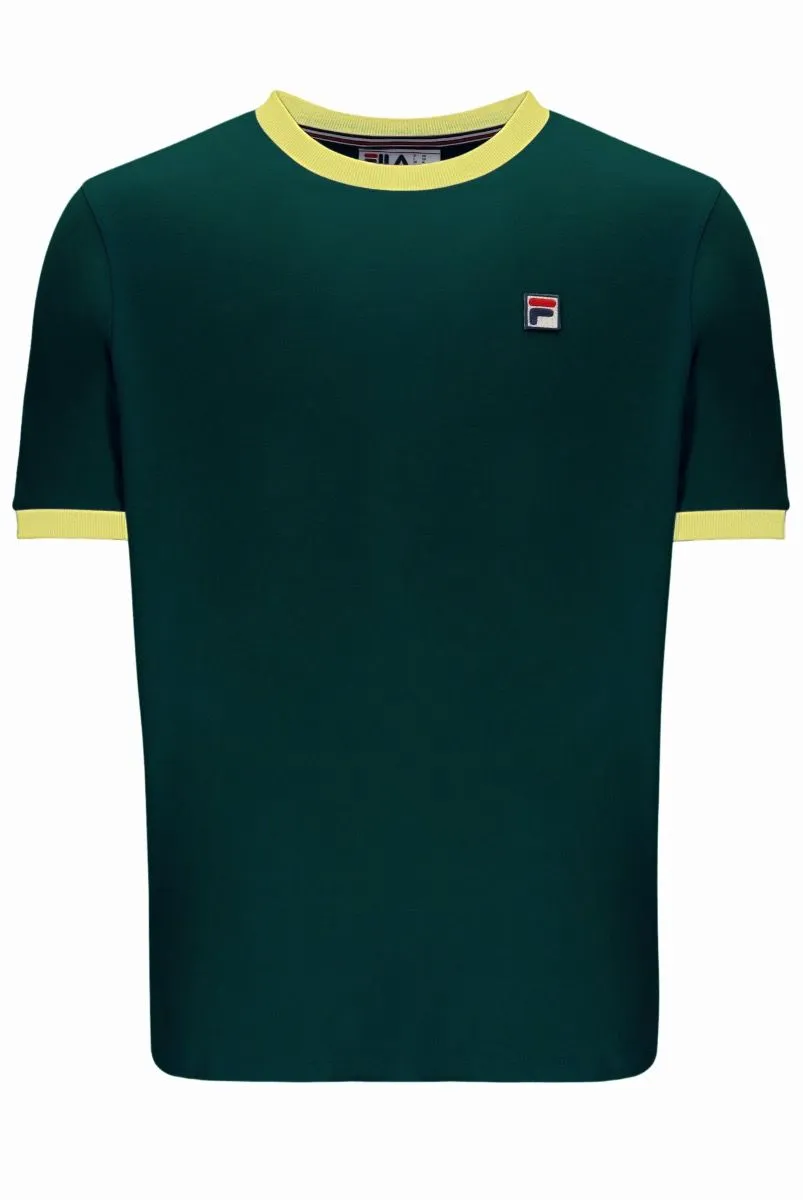 Fila Marconi Logo Crew Neck T-Shirt Botanical Green/Lime