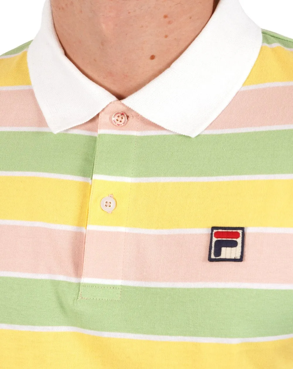 Fila Vintage Business Stripe Polo Pastels