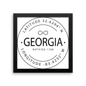 Georgia - Framed Print - Latitude & Longitude