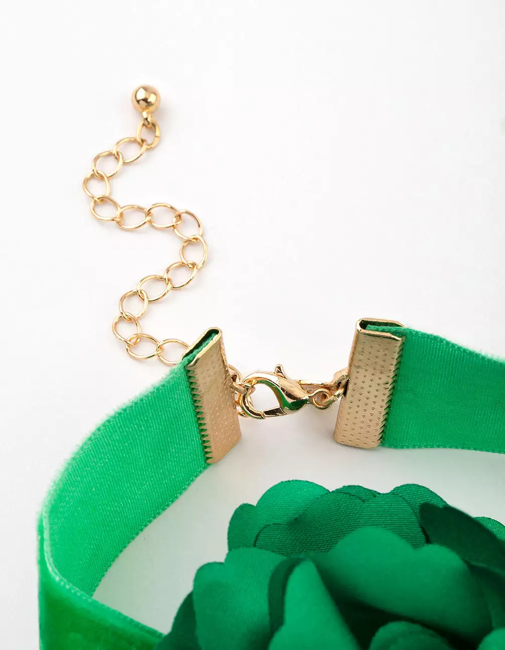 Green Double Flower Corsage Choker