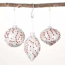 Holly Berry Ornament Set Of 3