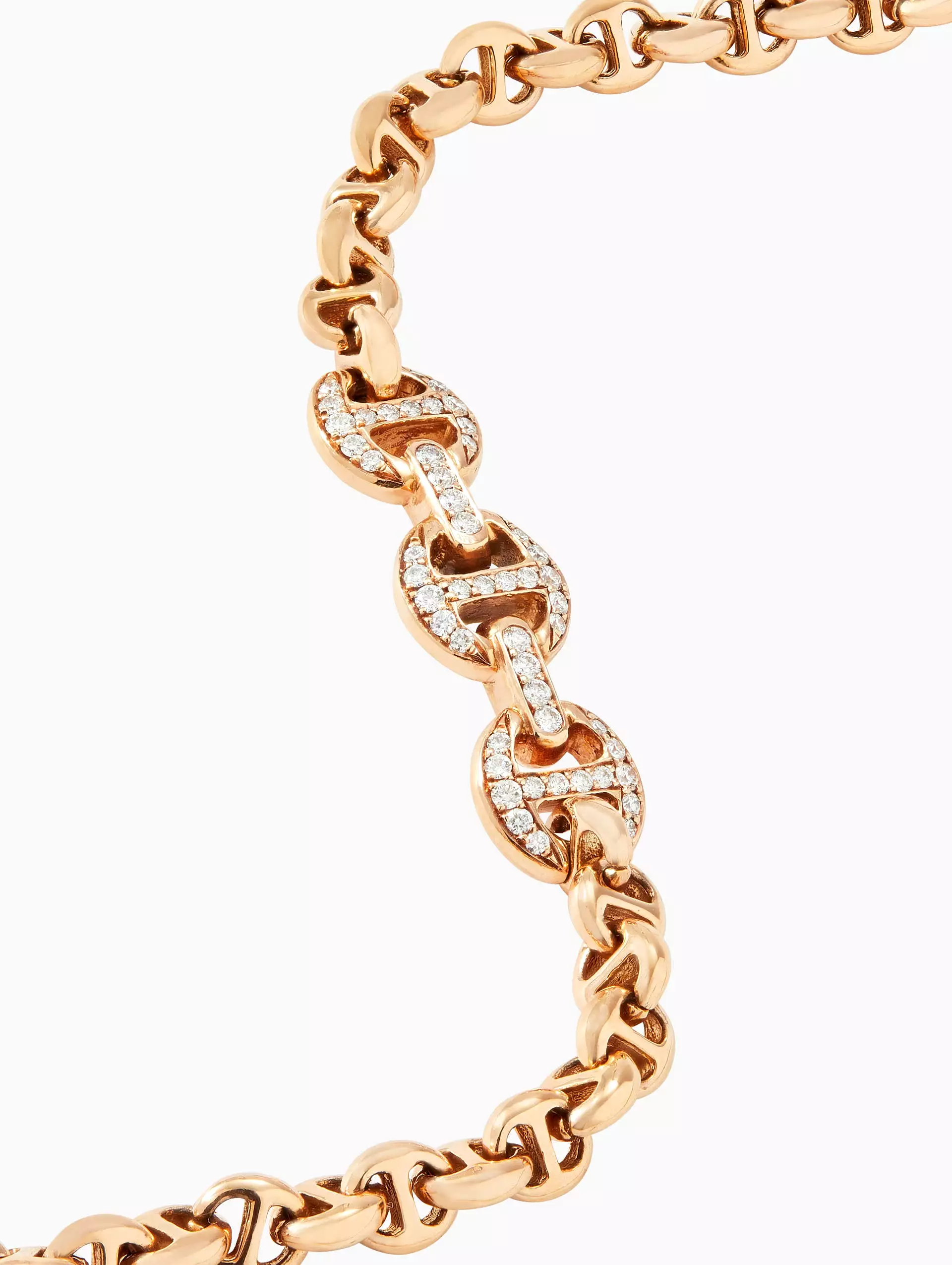 ID Bracelet With Antiquated Diamond Pendant