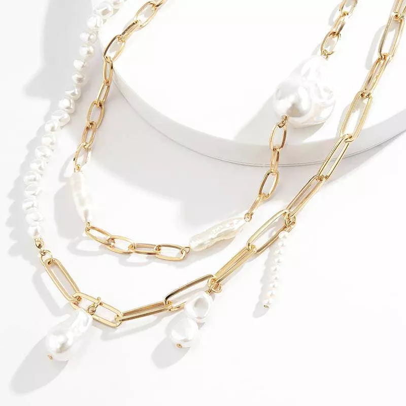 Irregular Faux Pearl Necklace