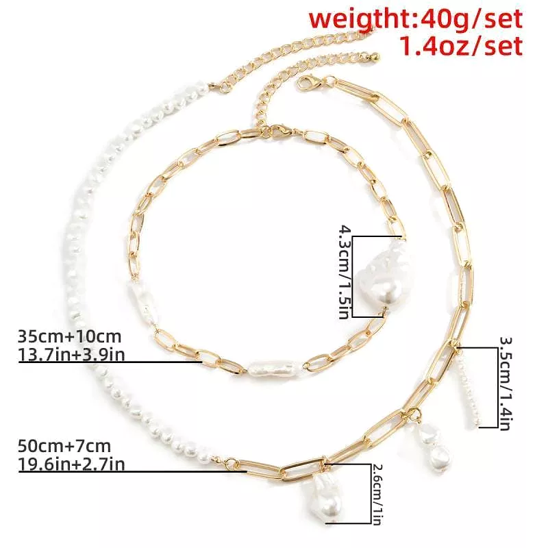 Irregular Faux Pearl Necklace