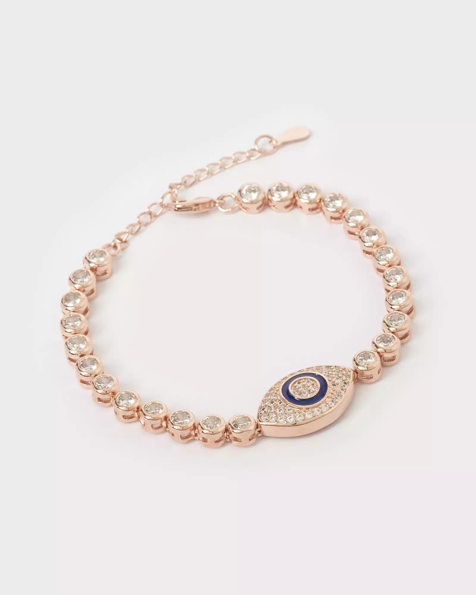 Izoa Romania Evil eye Tennis Bracelet Rose Gold