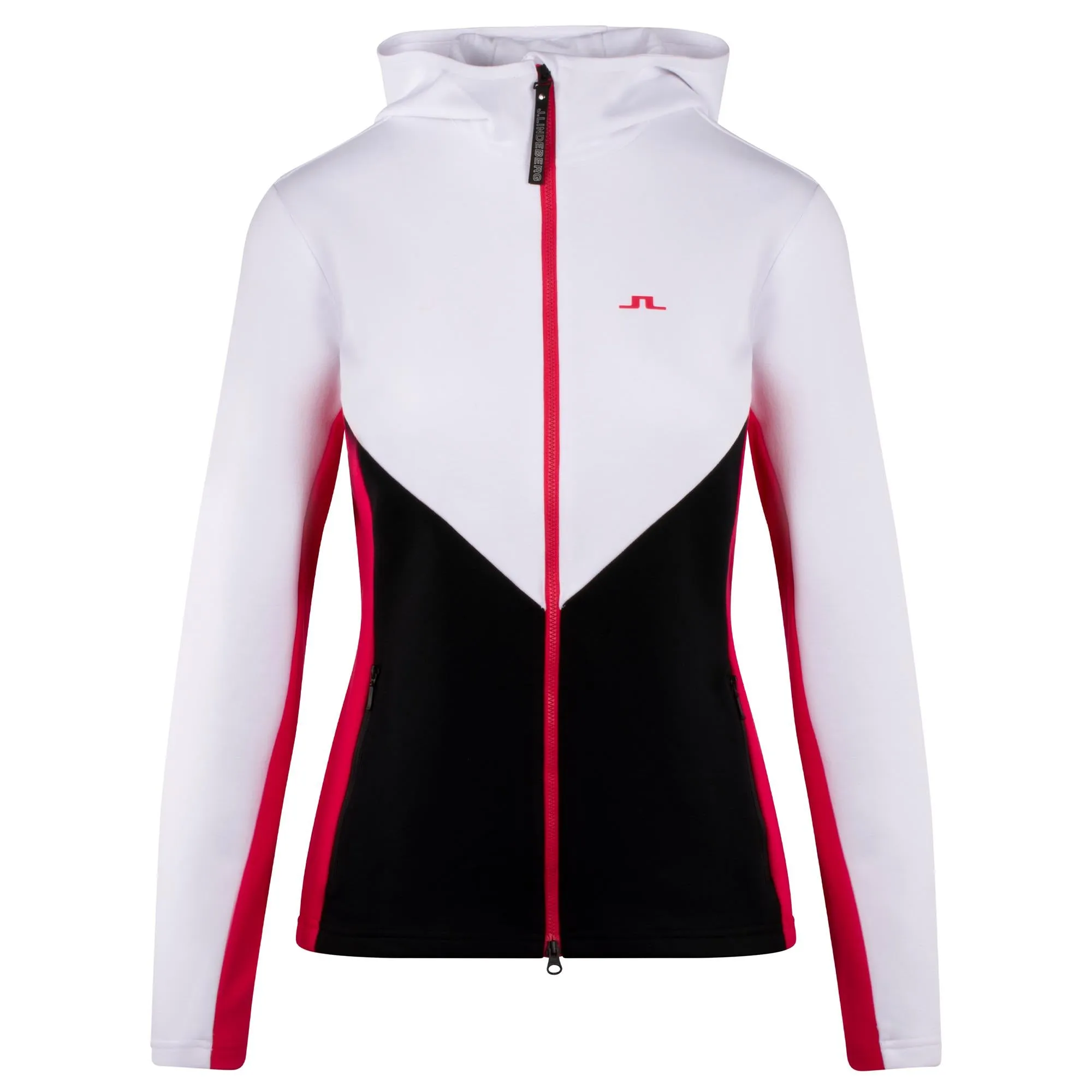 J Lindeberg Crystal Hood Ladies Golf Mid Layer White