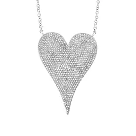 Jumbo Pave Heart Necklace