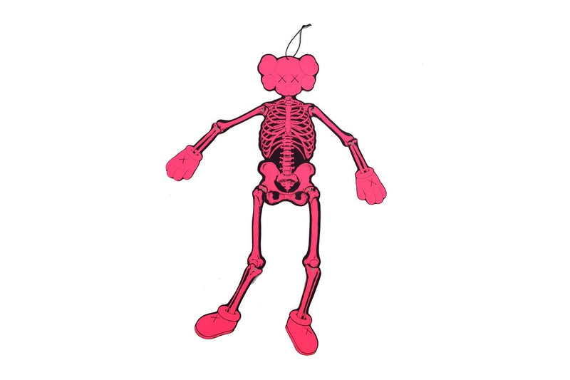 KAWS SKELETON BOARD CUTOUT ORNAMENT PINK 40x20 inches