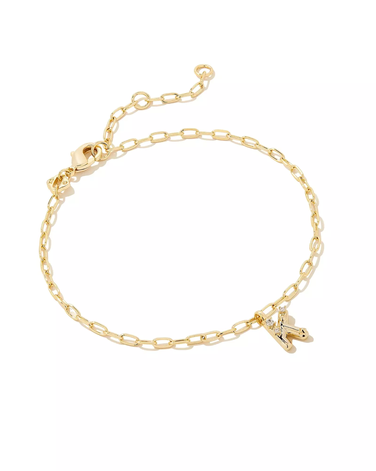 Kendra Scott Crystal Letter Delicate Bracelet