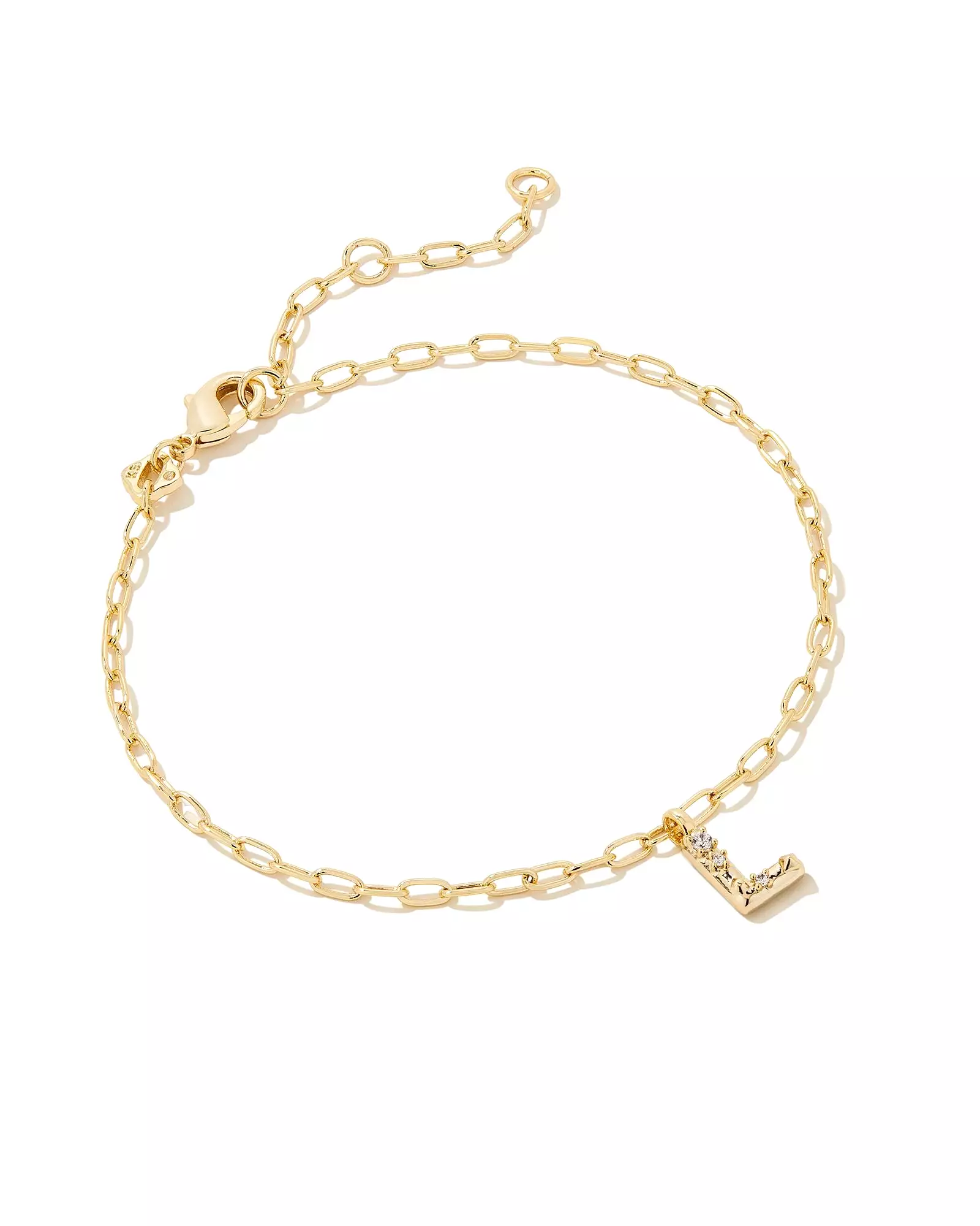 Kendra Scott Crystal Letter Delicate Bracelet