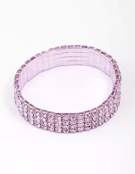 Lilac Stone Bling Stretch Bracelet