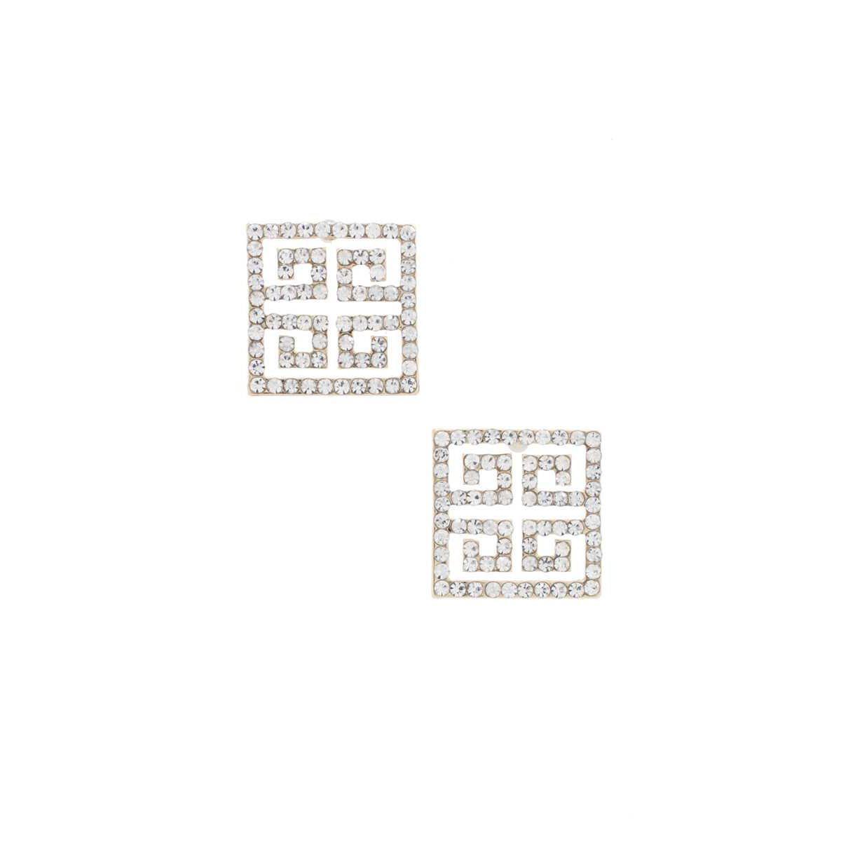 Maze Square Rhinestone Earring