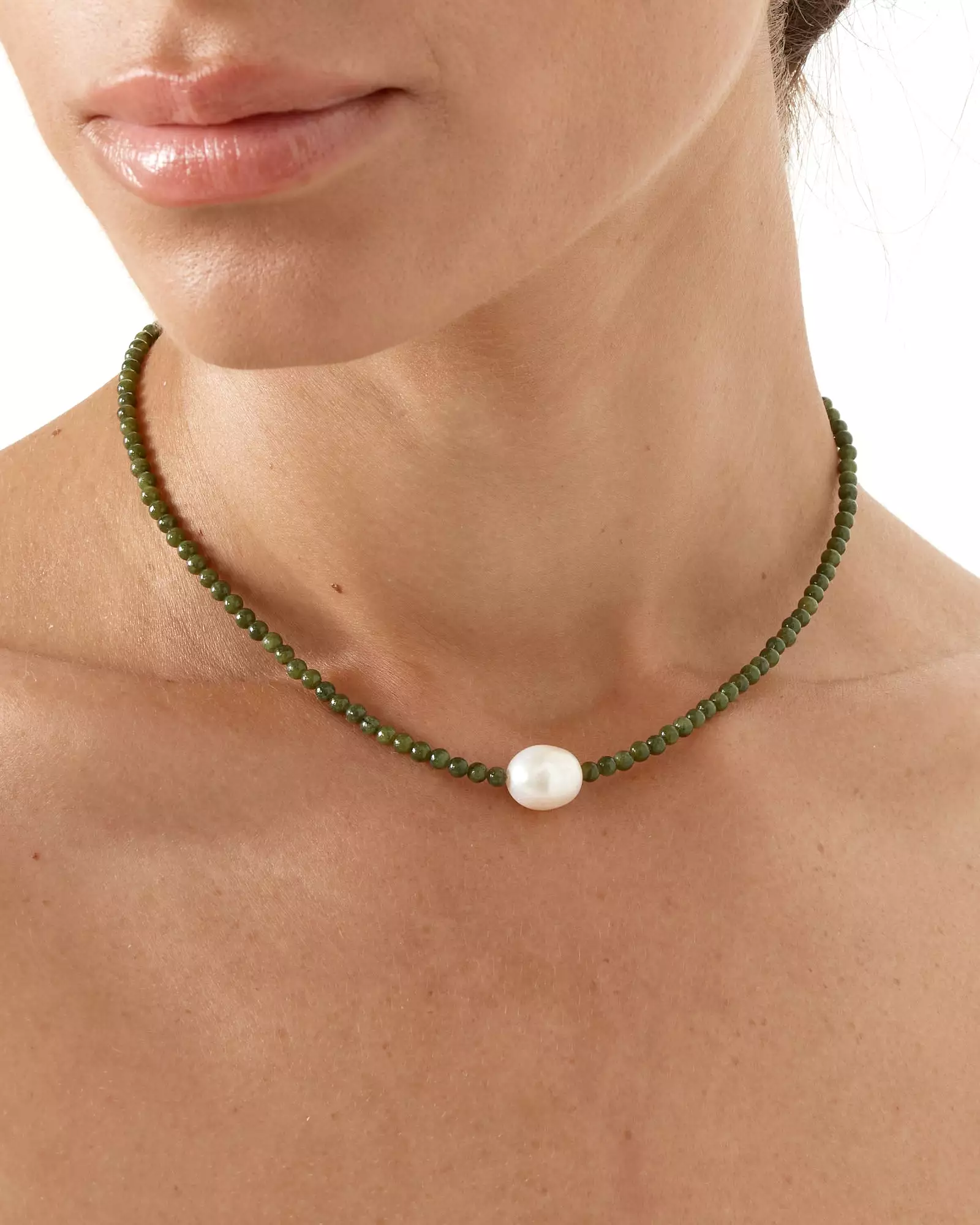 Mermaid Choker in Jade