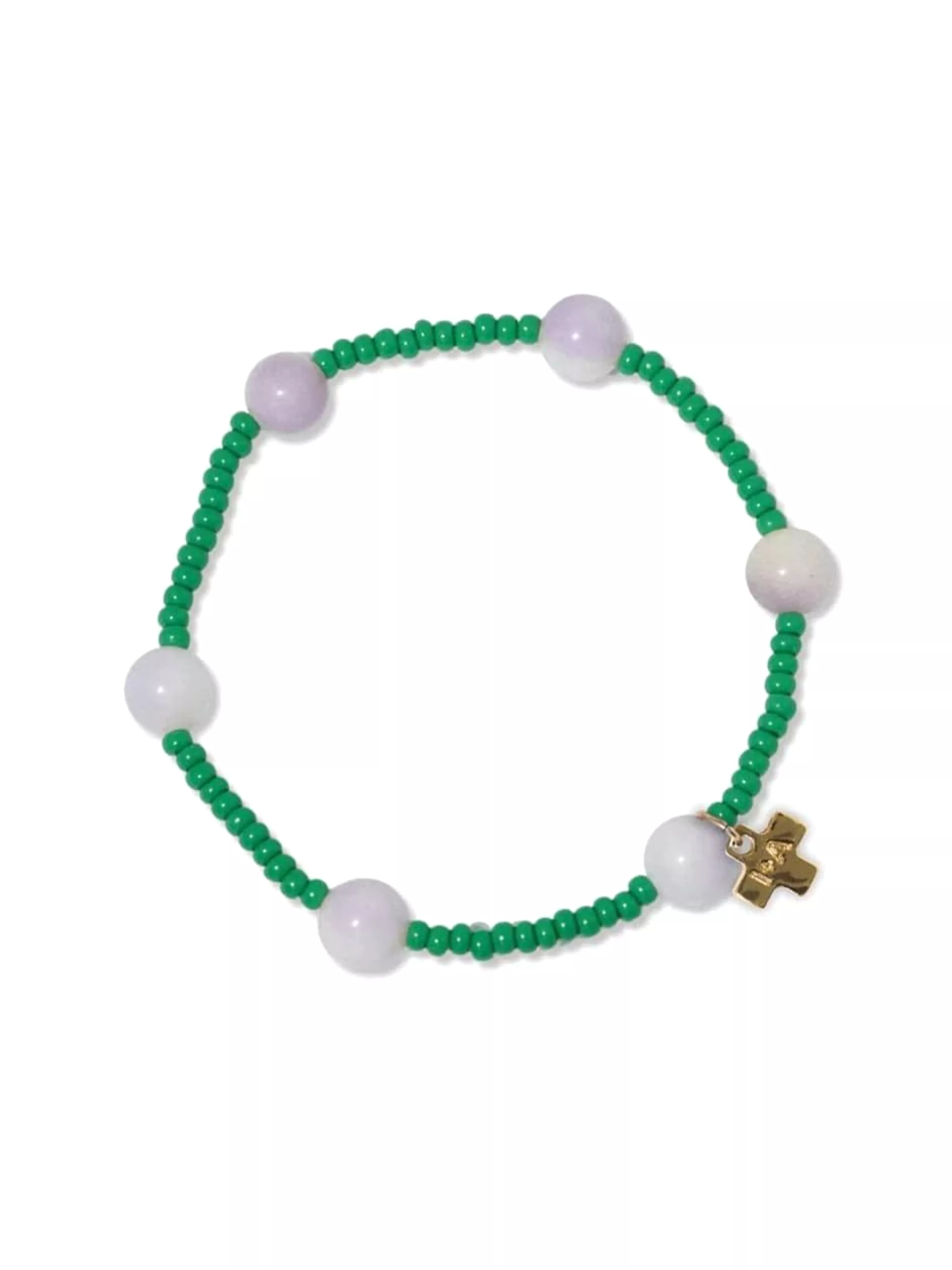 Mia Bracelet - Kelly Green/White