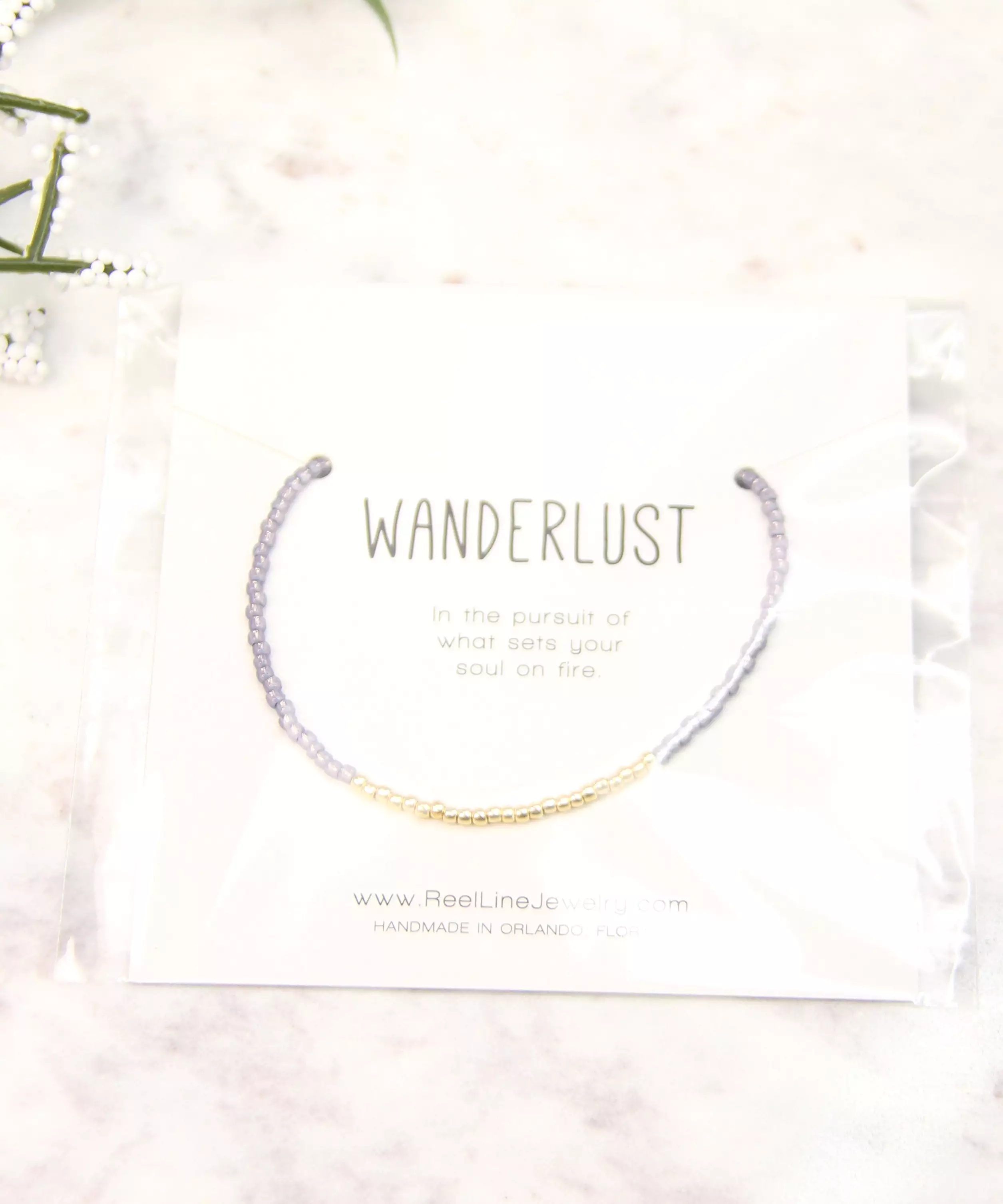 Minimalist Bracelet, Wanderlust - Violet