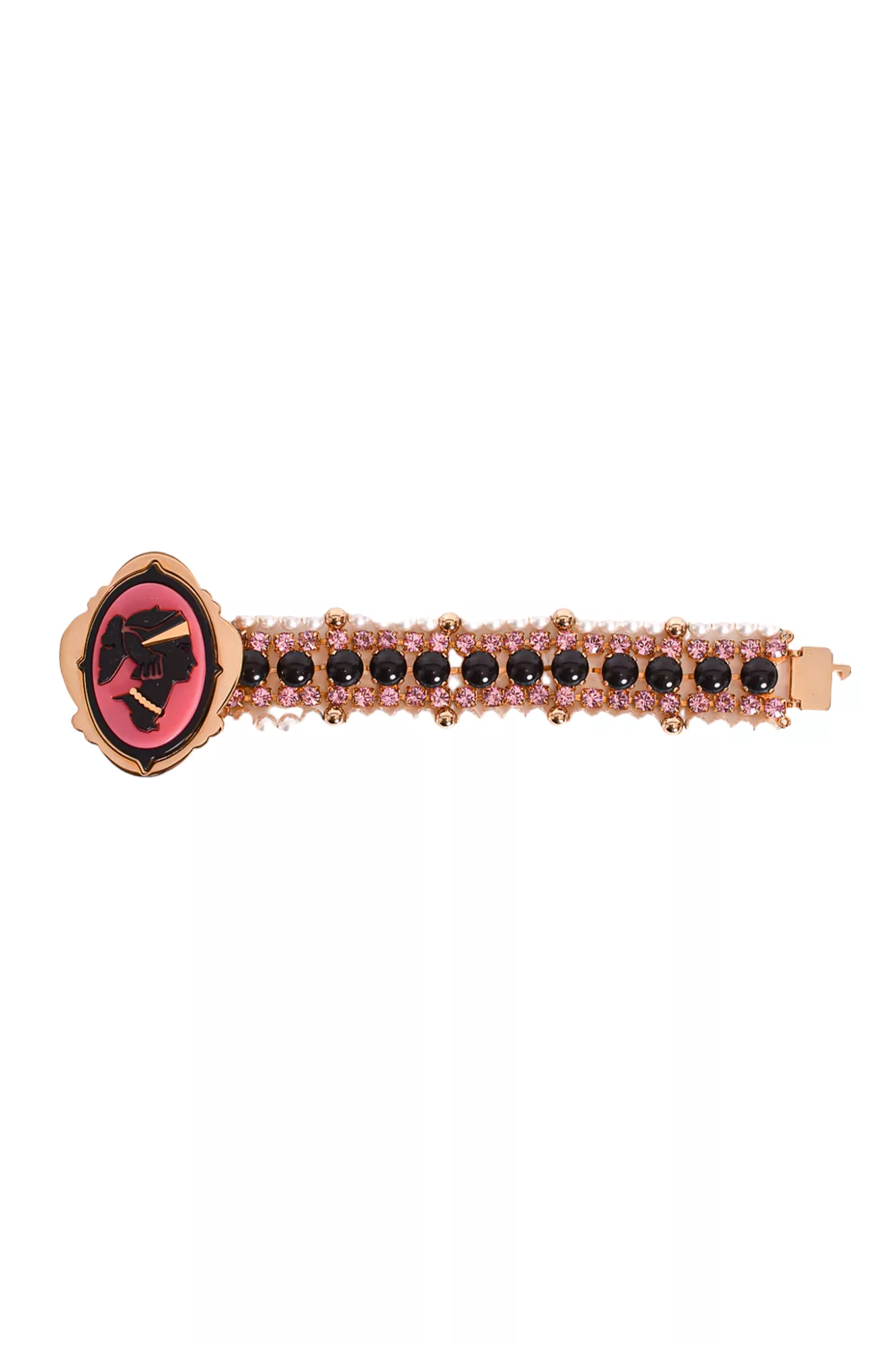 Miu Miu Pearl/Pink/Black Crystal Bracelet