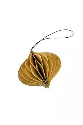 Nordic Rooms - Christmas Ornament - Paper Jewel - 8.5cm - Golden Sand