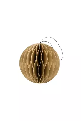 Nordic Rooms - Christmas Ornament - Paper Sphere - 8.5cm - Flaxseed