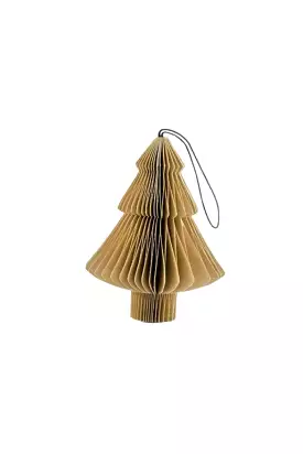 Nordic Rooms - Christmas Ornament - Paper Tree - 10cm - Flaxseed