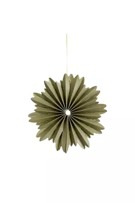 Nordic Rooms - Hanging Star Ornament - 10cm - Olive Green