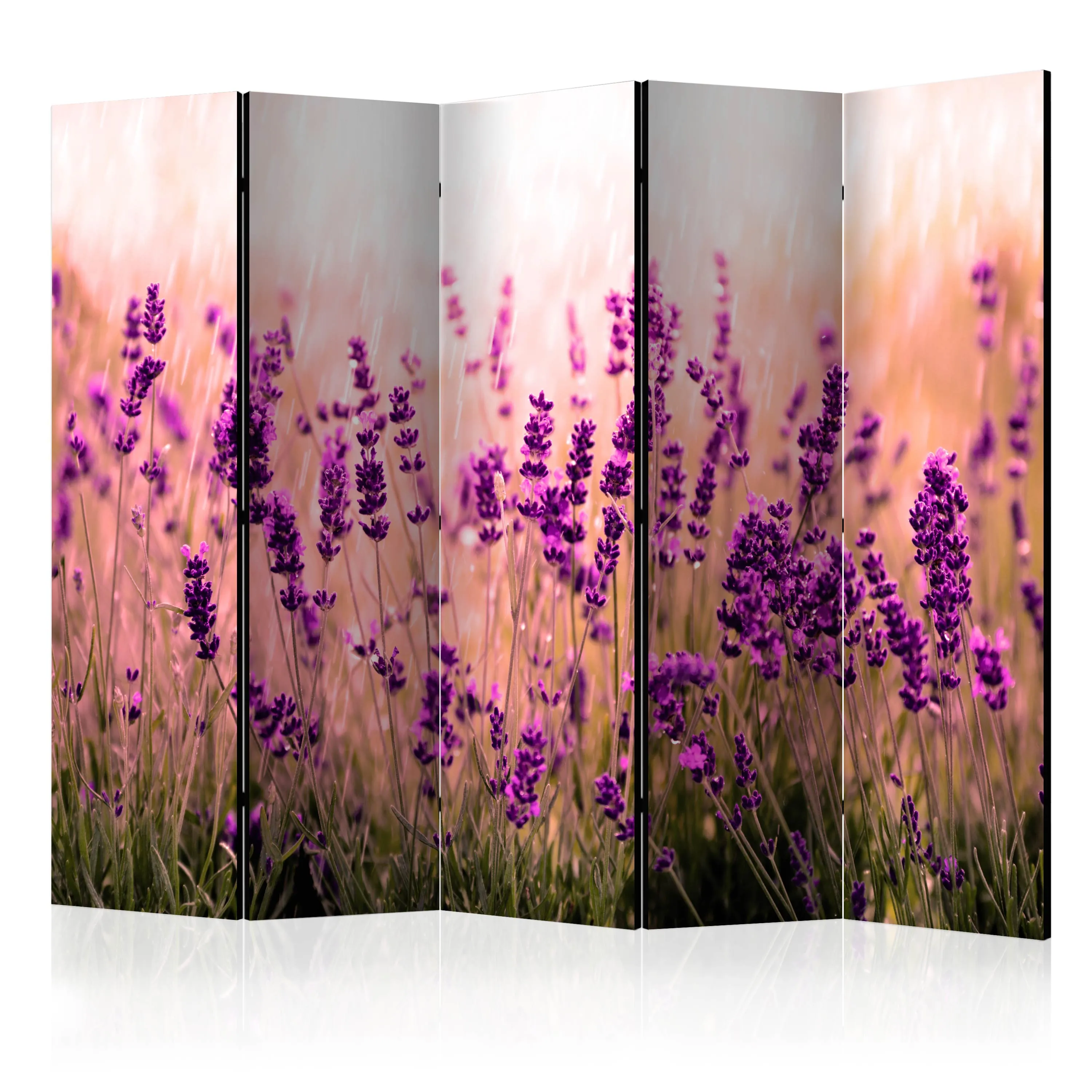 Paravento Lavender in the Rain II [Room Dividers]