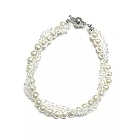 Pearl and Crystal Twist Bracelet