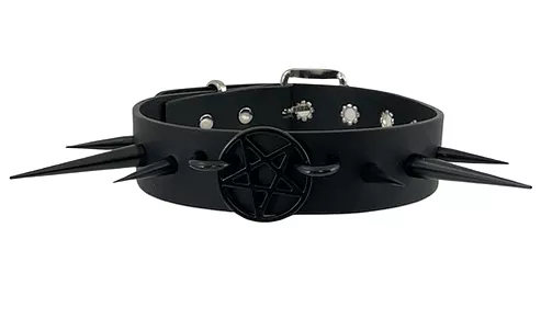 Pentagram spike choker