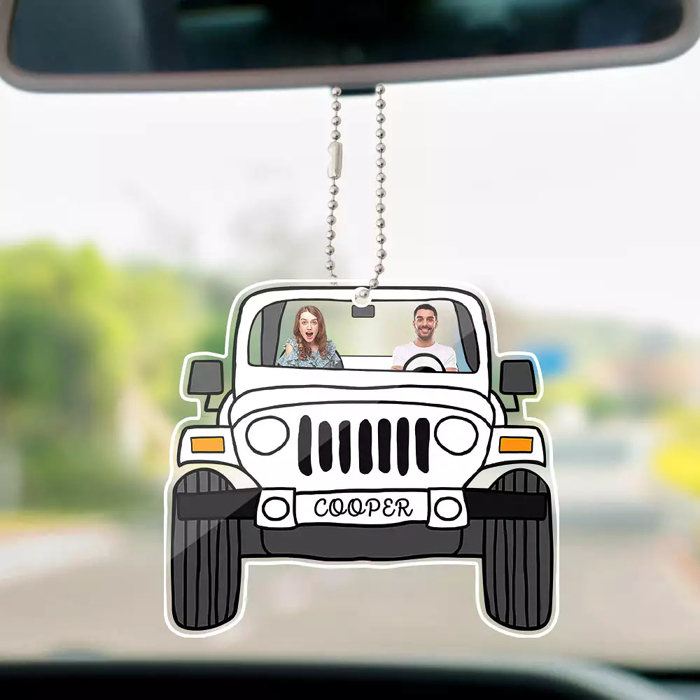 Personalized Off Road Car Photos Hanging Ornament - 12 Colors