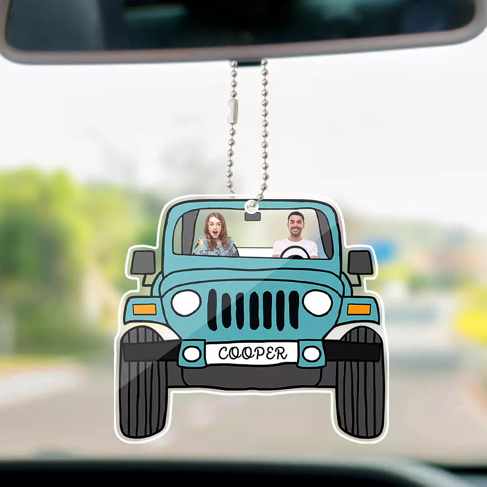 Personalized Off Road Car Photos Hanging Ornament - 12 Colors