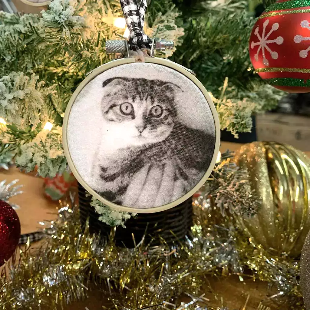 Personalized Photo Ornament with Your Photo in a Gift Box