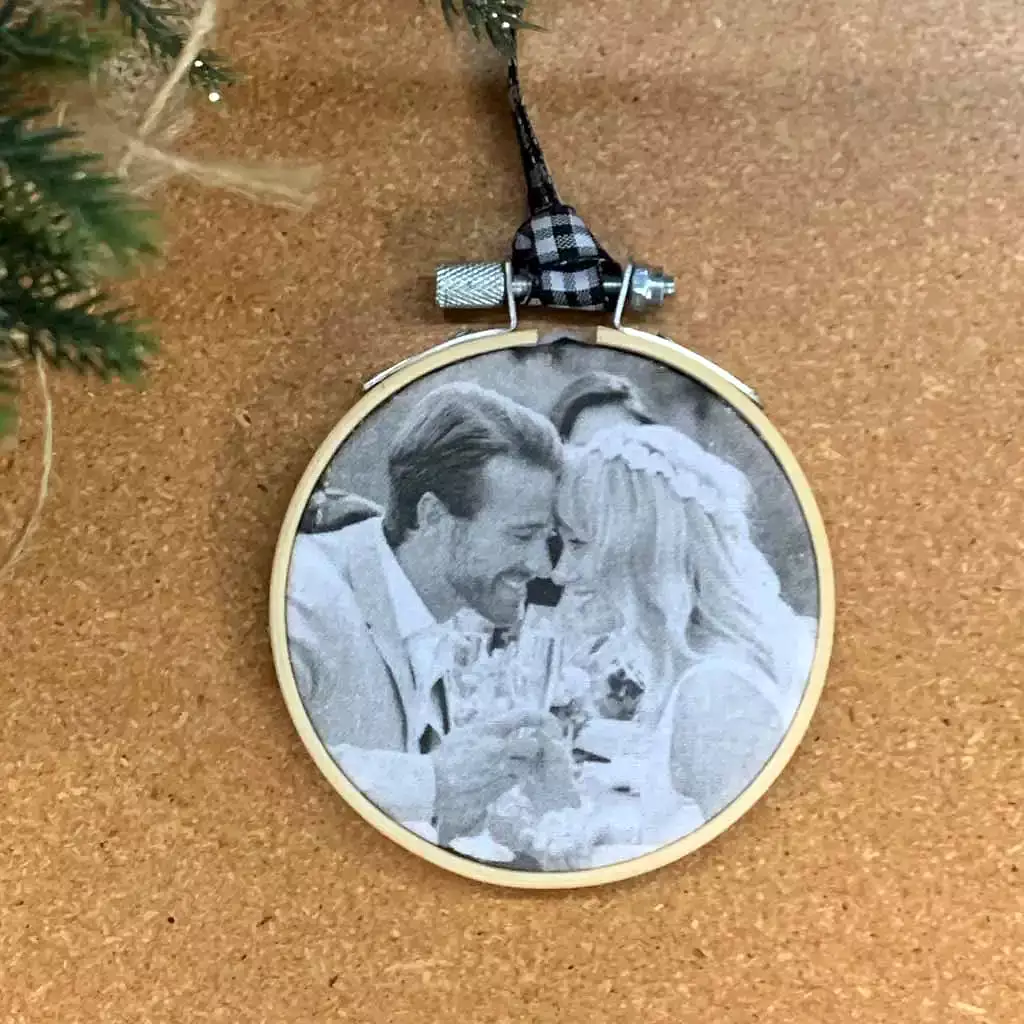 Personalized Photo Ornament with Your Photo in a Gift Box