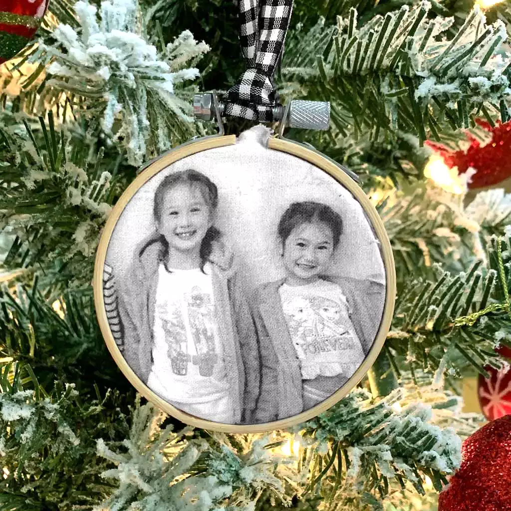 Personalized Photo Ornament with Your Photo in a Gift Box