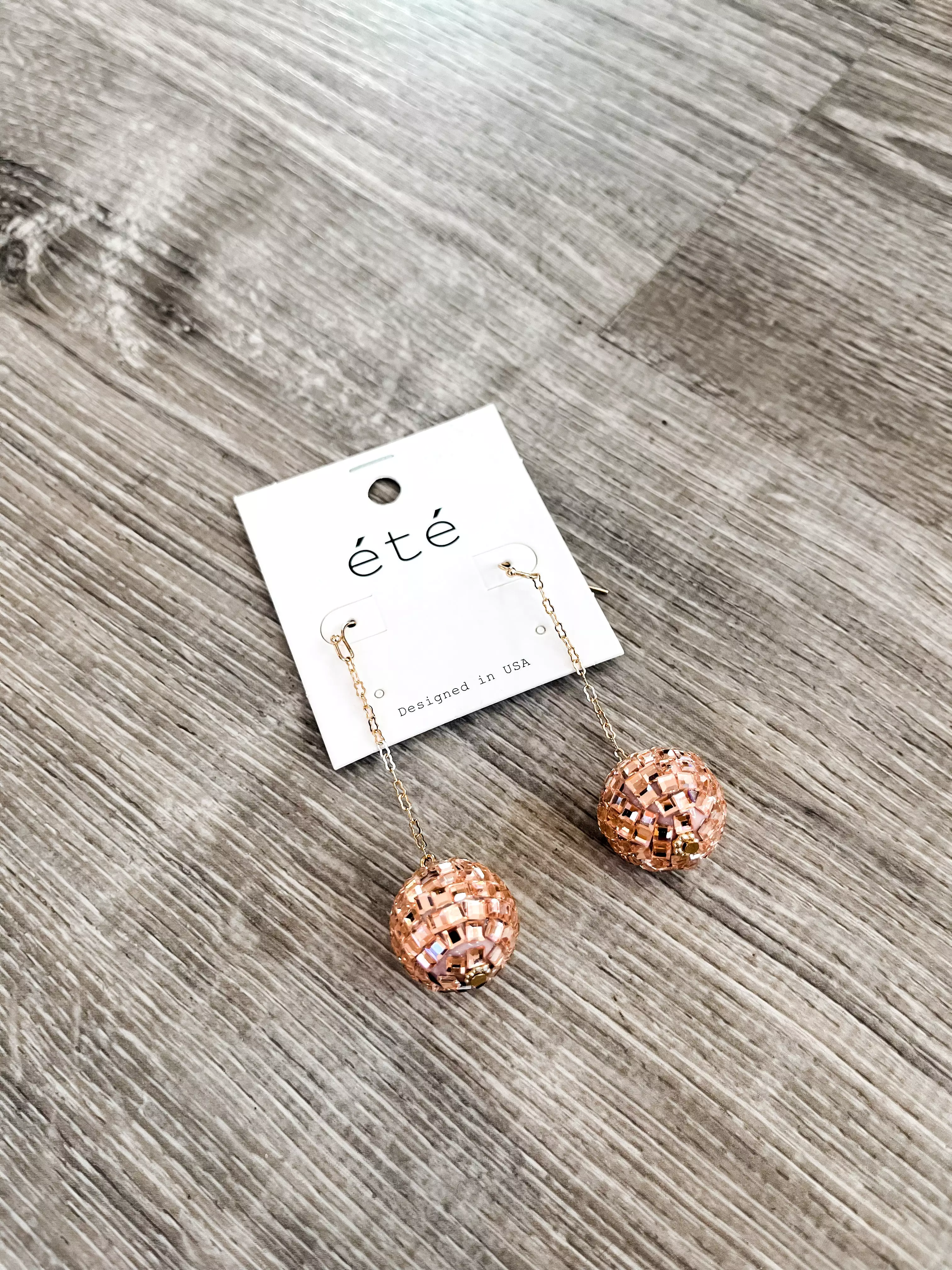 Pink Disco Ball Earrings