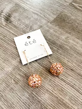 Pink Disco Ball Earrings