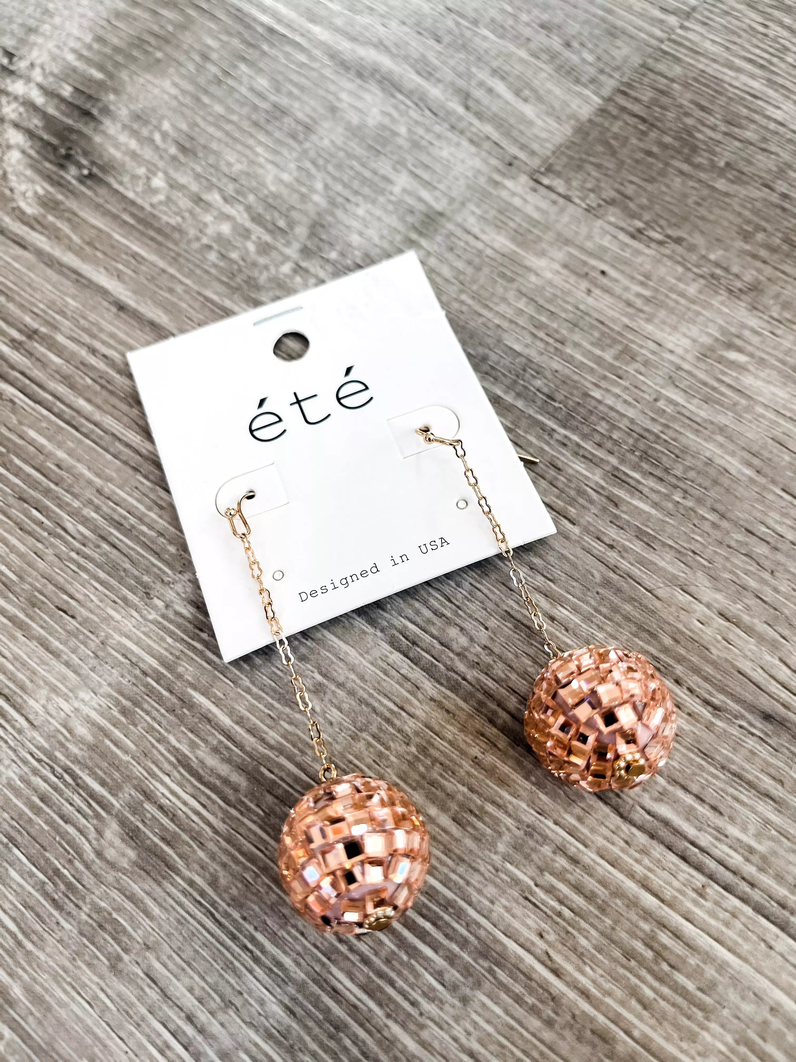 Pink Disco Ball Earrings