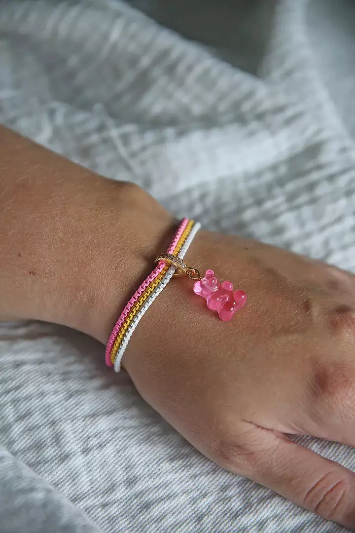 Plastalina Bracelet, Candy Pink