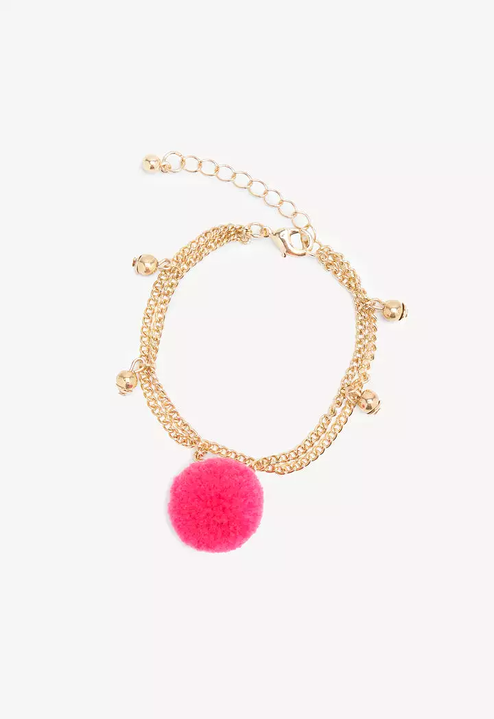 Pompom Charm Bracelet