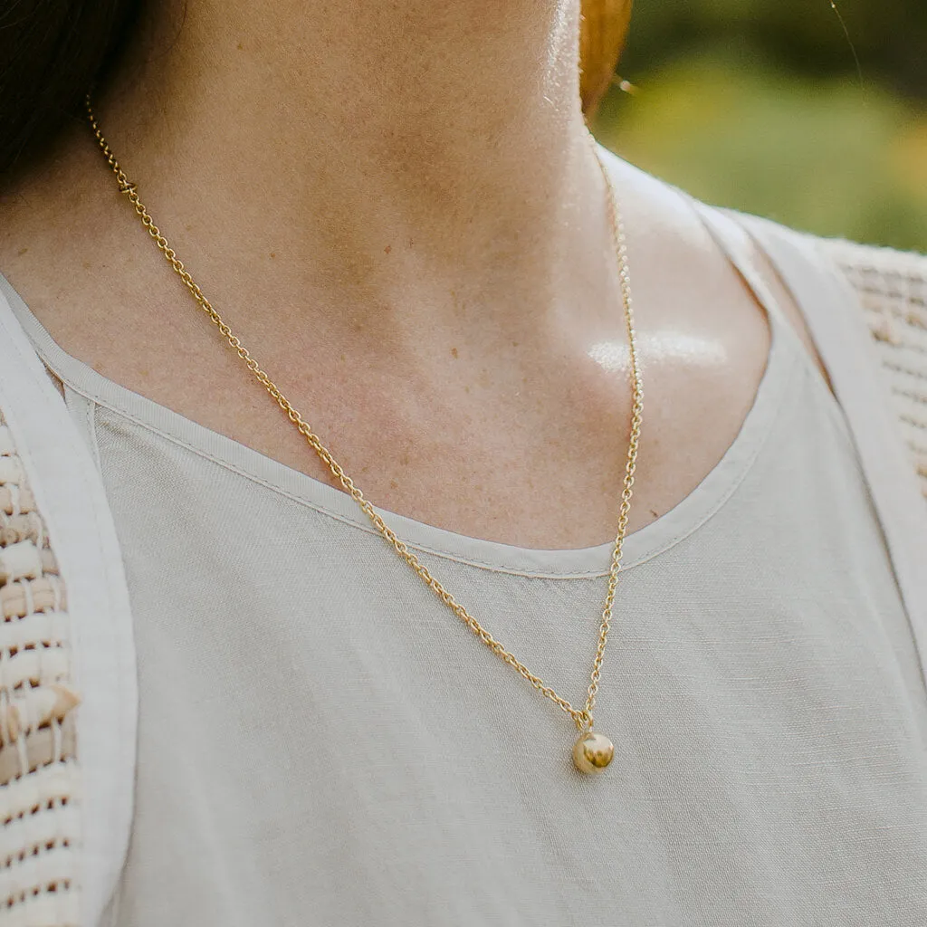 Rain Droplet Necklace - Brass