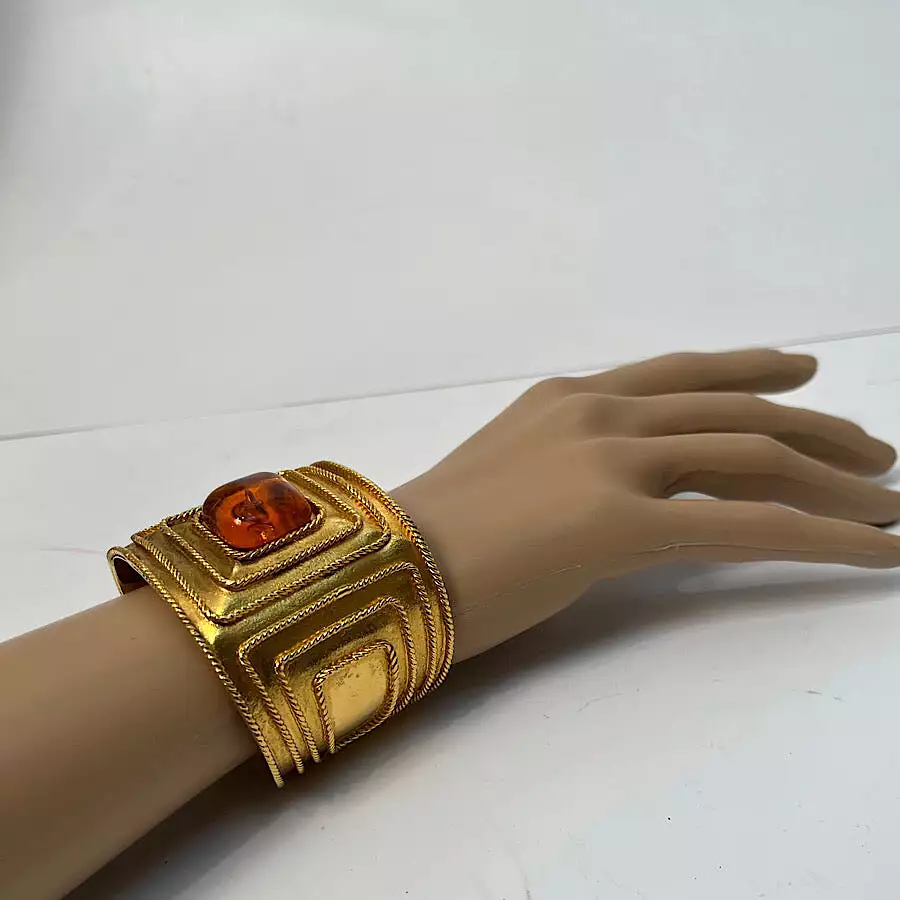 Rare Vintage Chanel 1991 Collection 25 bracelet cuff