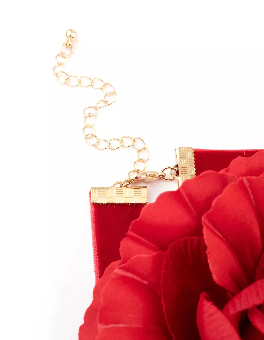 Red Flower Corsage Choker