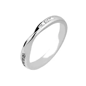 Ribbon Twist Bow Shape Diamond Wedding Band