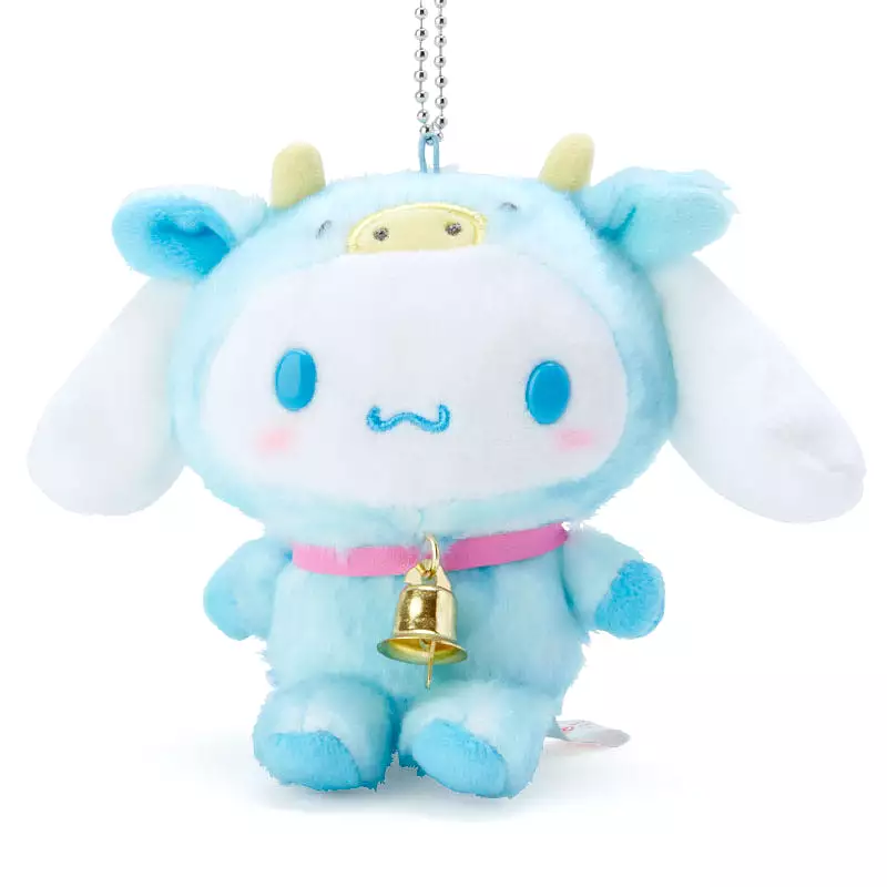 sanrio 2021 year of the ox ornament plush My Melody Cinnamoroll Kuromi Cow Costume Mini Plush Doll Mascot Holder Ox Sanrio