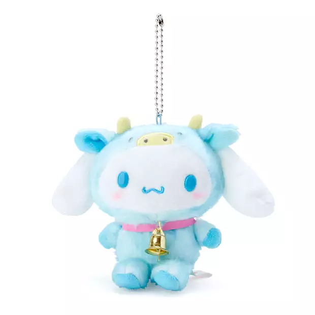 sanrio 2021 year of the ox ornament plush My Melody Cinnamoroll Kuromi Cow Costume Mini Plush Doll Mascot Holder Ox Sanrio