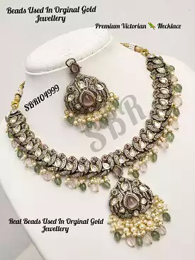 Shailaja ,  Victorian Finish Designer  Necklace Set for Women-SAY001VF