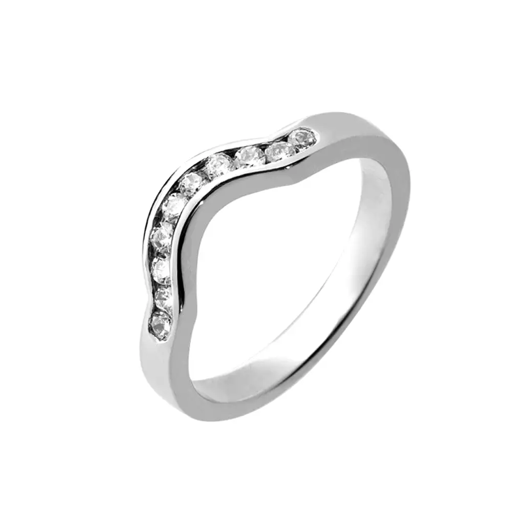 Shaped Diamond Wedding Band