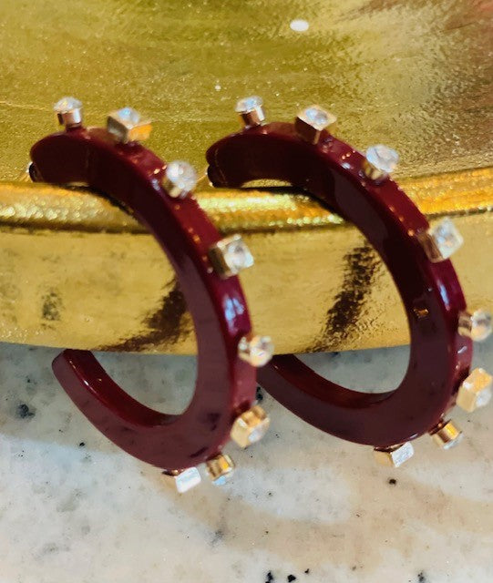 SMALL CITY GIRL JEWEL HOOPS