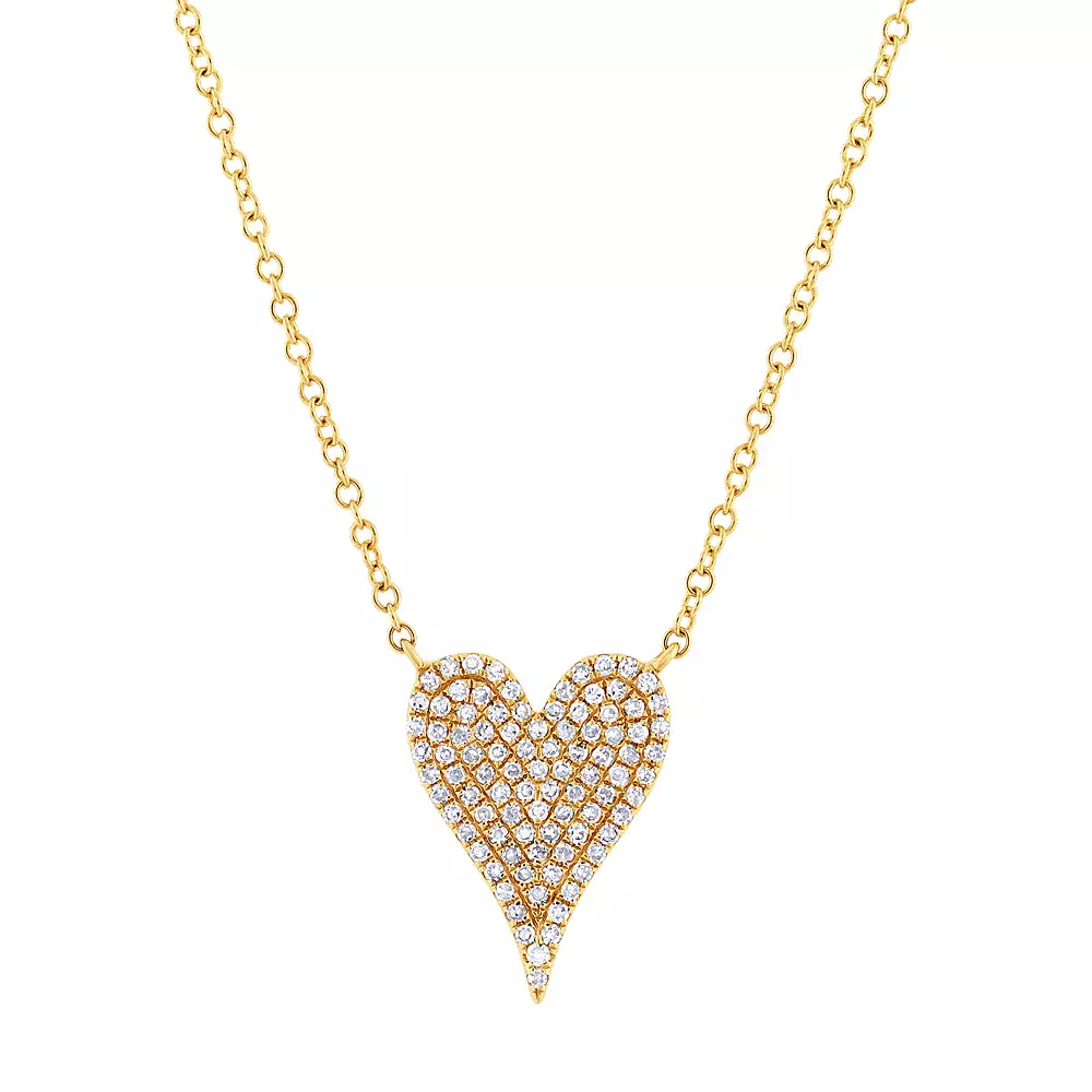 Small Pave Heart Necklace